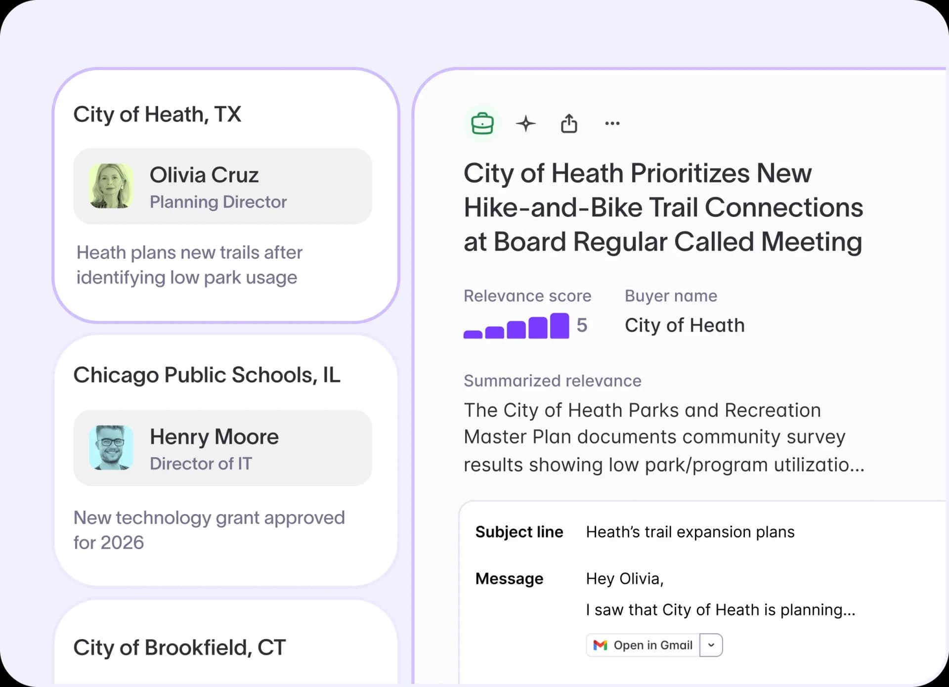 Starbridge scoring every RFP on a 1 to 10 scale with a written AI rationale based on your criteria
